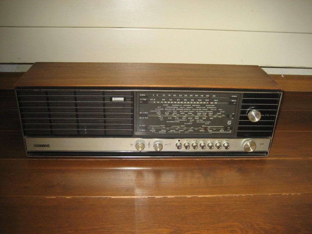 Philips radio vintage houtkleurig, Ophalen of Verzenden, Zo goed als nieuw, Radio