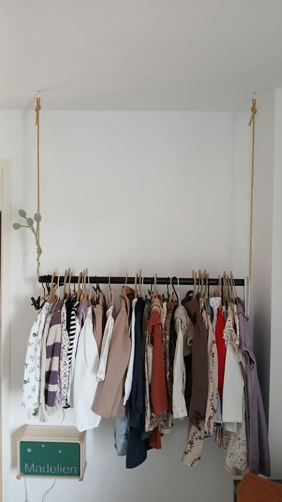 Zwart kledingrek / kledingstang 80cm voor babykamer, Ophalen, 50 tot 70 cm, 75 tot 100 cm, 105 cm of meer