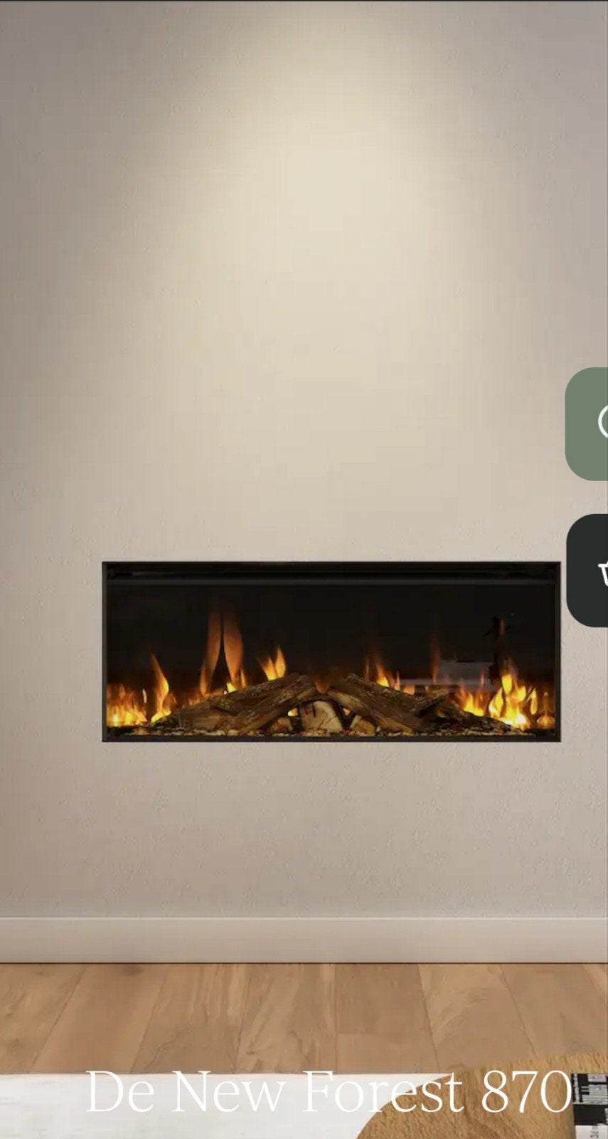 British Fires New Forest 870, showroom model, Huis en Inrichting, Ophalen, Zo goed als nieuw, Inbouwhaard, Elektrische haard