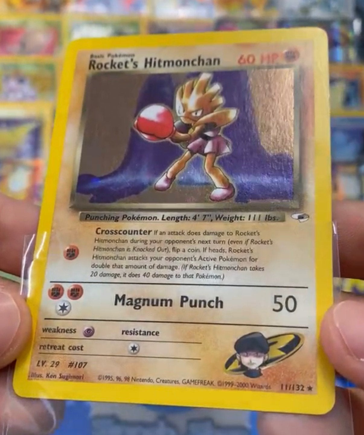 Rocket's Hitmonchan (GH 11), Ophalen of Verzenden, Zo goed als nieuw, Losse kaart