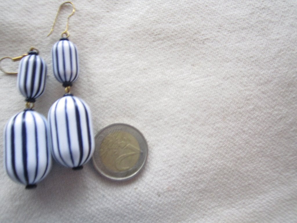 26.   Schitterende oude oorbellen, porselein, Sieraden, Tassen en Uiterlijk, Antieke sieraden, Ophalen, Overige materialen, Oorbellen
