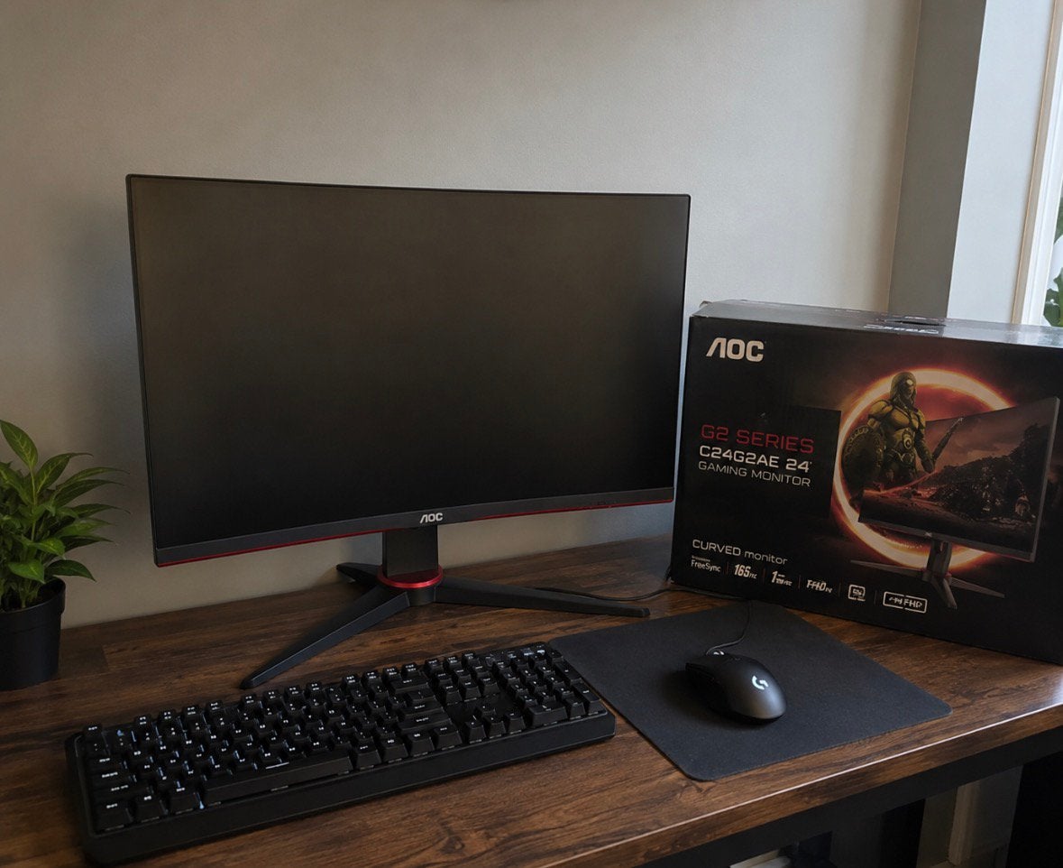 AOC Monitor 23,6 inch, Ophalen, Ingebouwde speakers, AOC, Zo goed als nieuw
