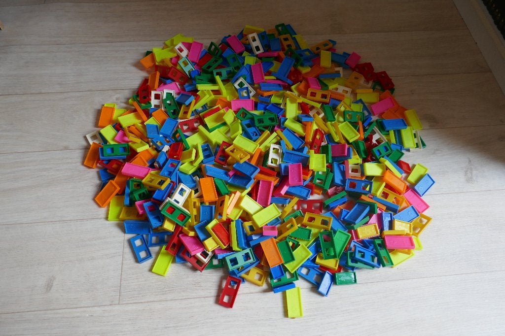 Dominostenen in diverse kleuren, met verhogingen., Ophalen of Verzenden, Gebruikt, Overige merken