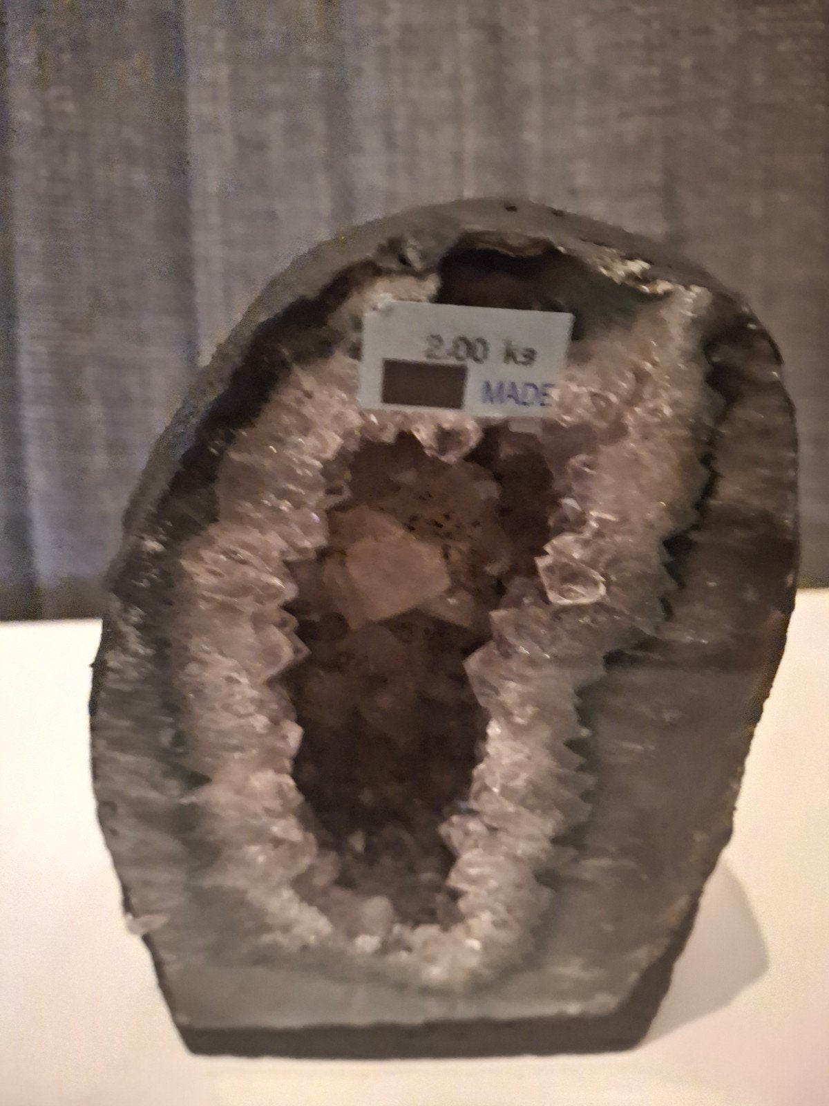 Mooie Amethist Geode met Paliosiet - 17cm, 2kg, Ophalen of Verzenden