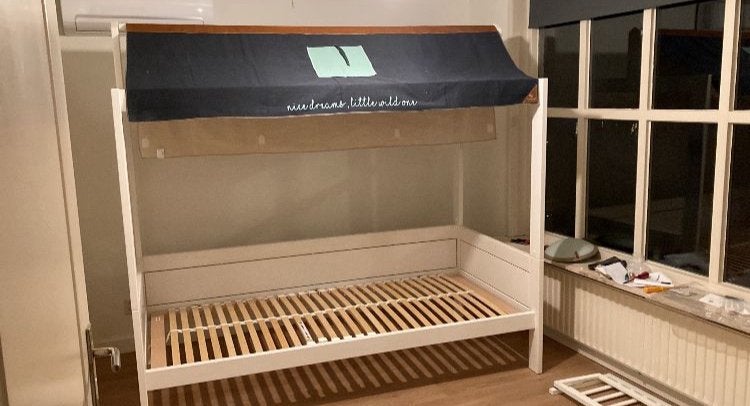 Bed, life time, met dakje (jongens of meisje), Ophalen, 180 cm of meer, 85 tot 100 cm