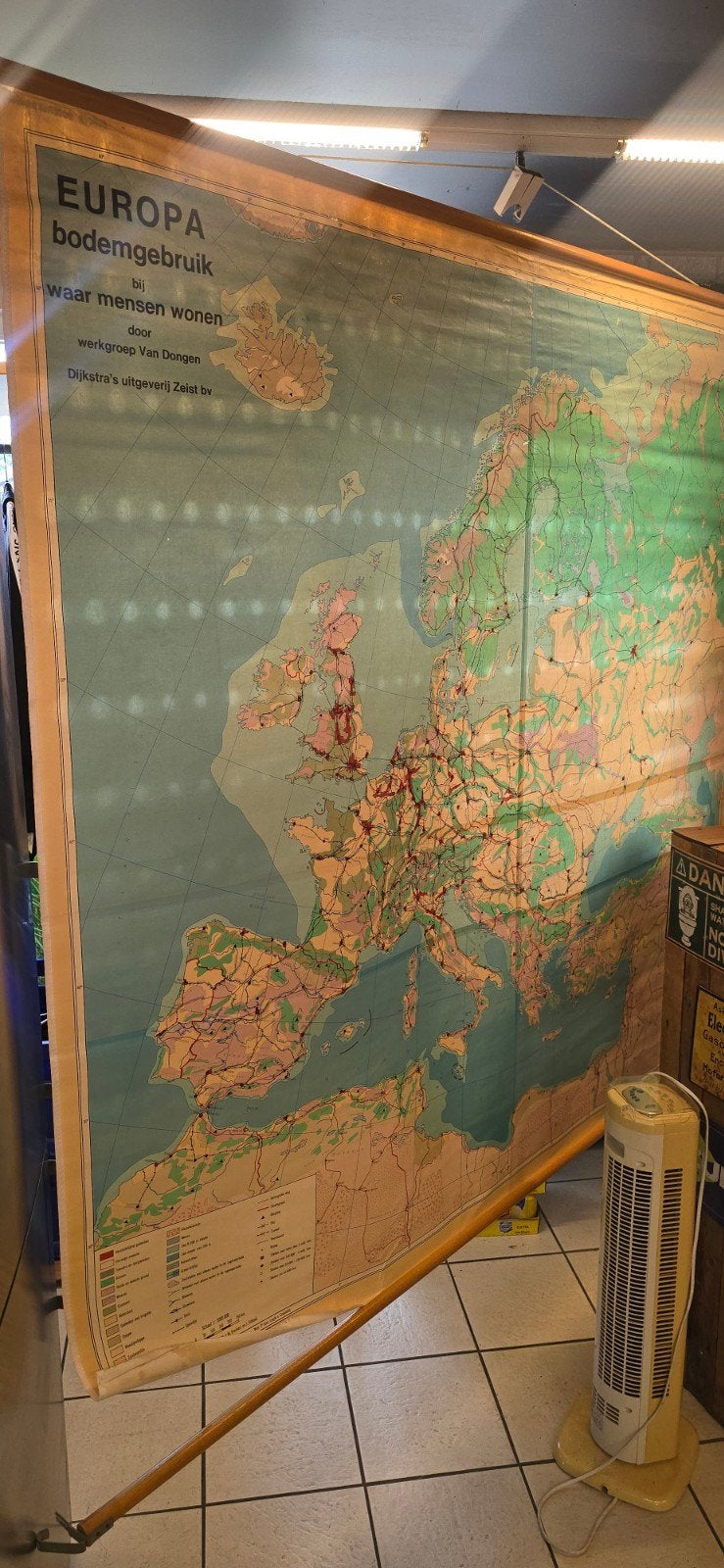 vintage school landkaart europa, Antiek en Kunst, Antiek | Schoolplaten, Ophalen, Aardrijkskunde