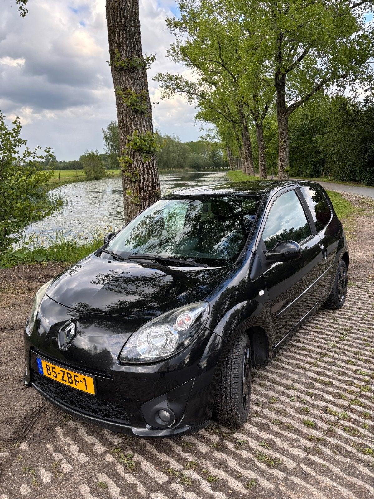 Renault Twingo 1.2 16V 2010 Zwart, Auto's, Renault, Particulier, Twingo, ABS, Airbags, Boordcomputer, Centrale vergrendeling, Elektrische buitenspiegels