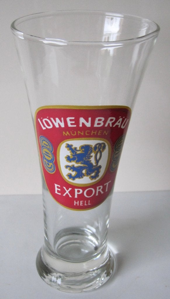 bierglas van Löwenbrau export bier, Ophalen of Verzenden, Zo goed als nieuw, Glas of Glazen, Overige merken