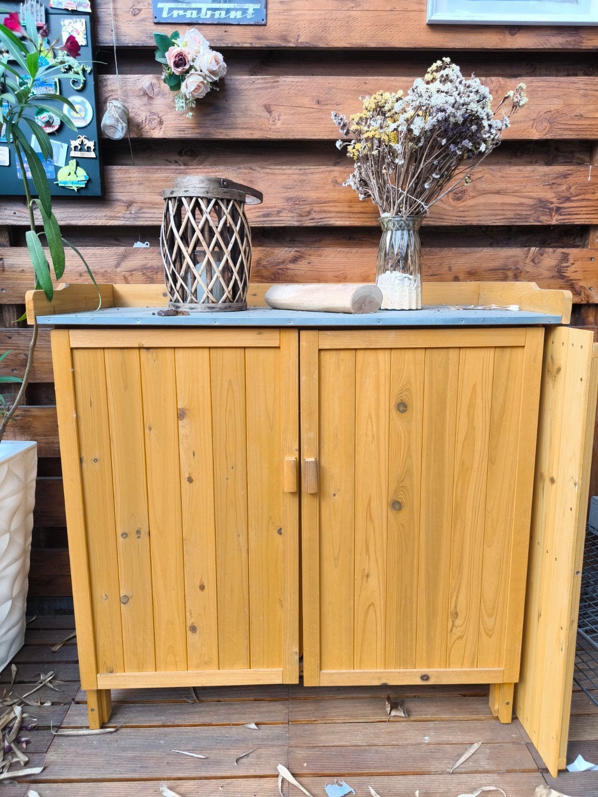 Houten Tuinkast / Opbergkast voor Buiten, Tuin en Terras, Bergingen en Tuinkasten, Ophalen, Gebruikt, Hout, Overige typen