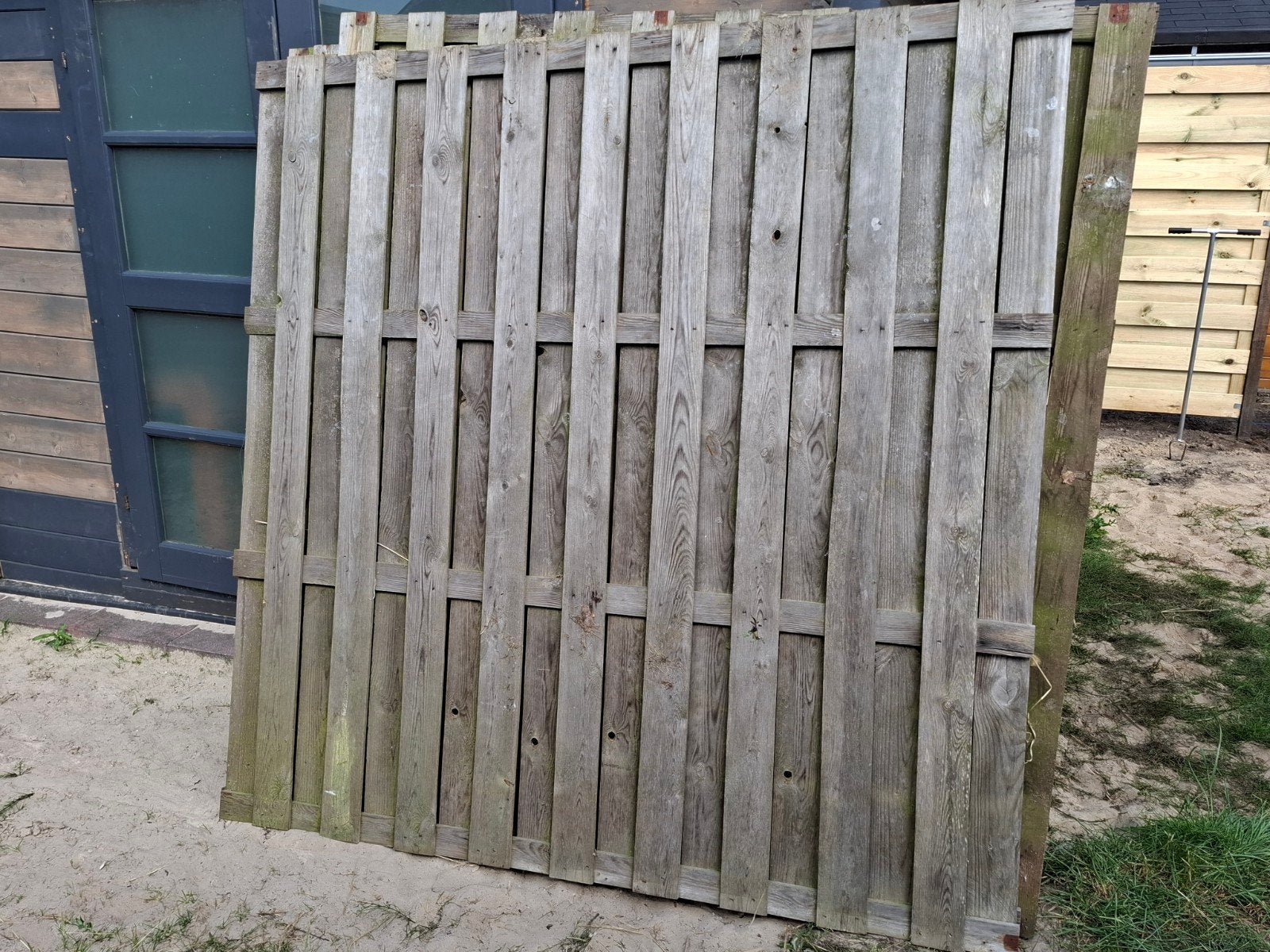 Gratis 7 panelen 1.80 bij 1.80, Tuin en Terras, Ophalen, Minder dan 3 meter, Hout, 1 tot 2 meter