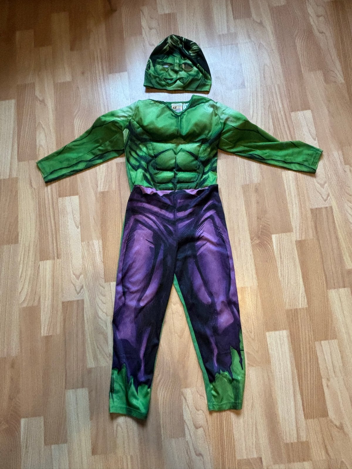 Hulk kostuum H&M maat 110/116, Ophalen of Verzenden, Gebruikt, 110 t/m 116, Jongen