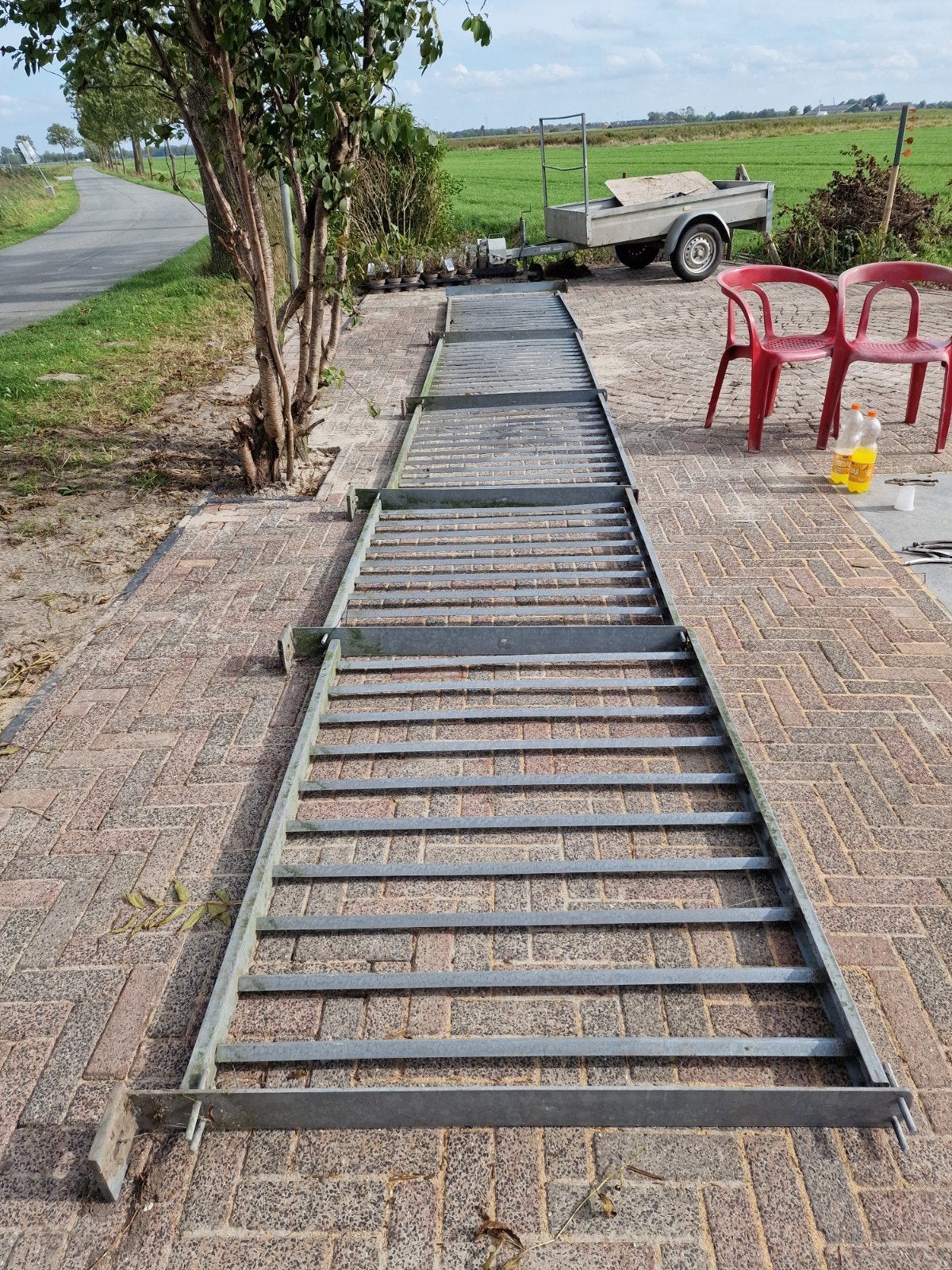 8 meter hekwerk met palen