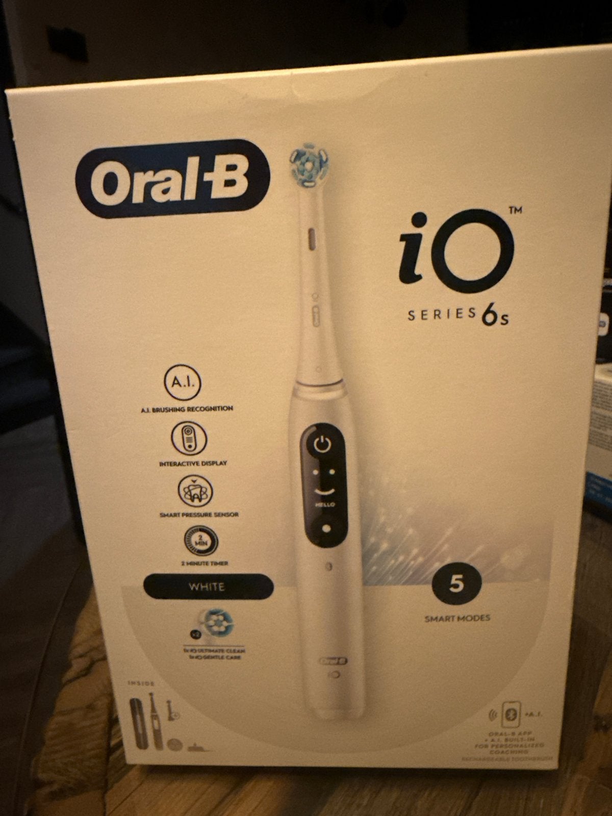 Oral-B iO Series 6s Elektrische Tandenborstel Wit, Verzenden, Nieuw, Mondverzorging
