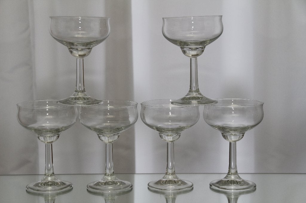 Set (ijs-/champagne)coupes van Leerdam Ambassador, Antiek en Kunst, Ophalen of Verzenden