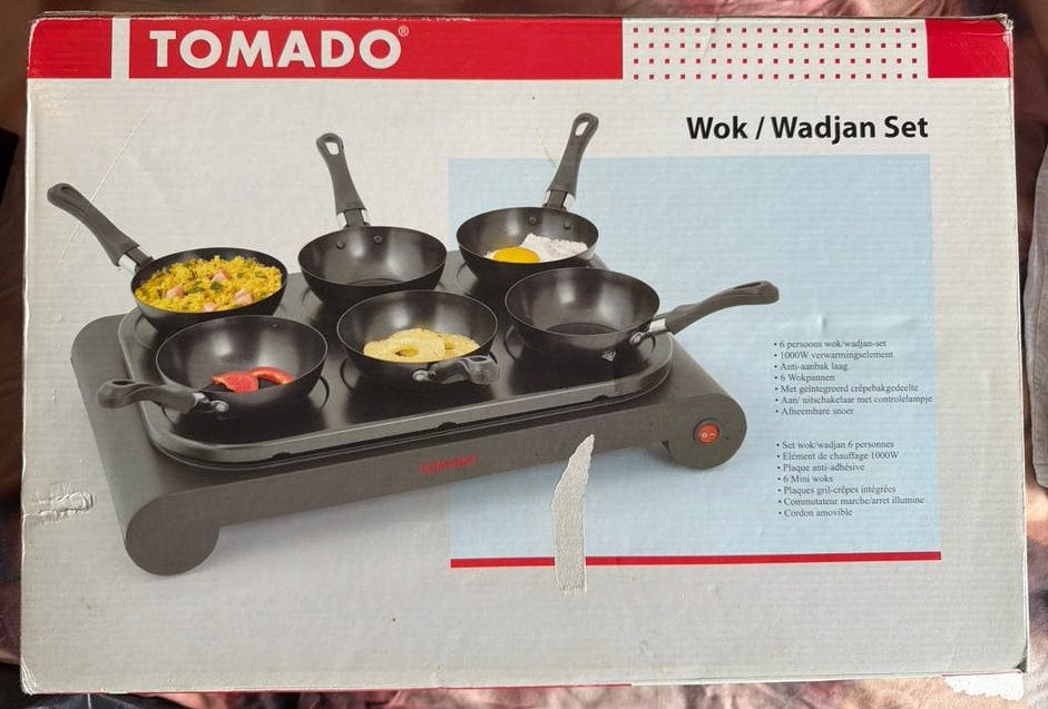 Tomado Wok/Wadjan Set - 6 persoons met anti-aanbaklaag, Ophalen of Verzenden, Nieuw