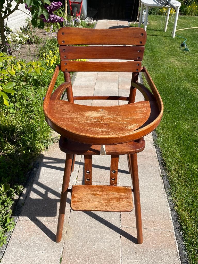 Kinderstoel hout vintage, Kinderen en Baby's, Kinderstoelen, Ophalen, Gebruikt, Overige typen