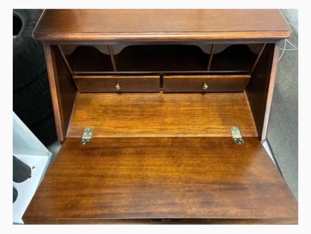 Houten Secretaris Bureau, Ophalen, Gebruikt, Antiek