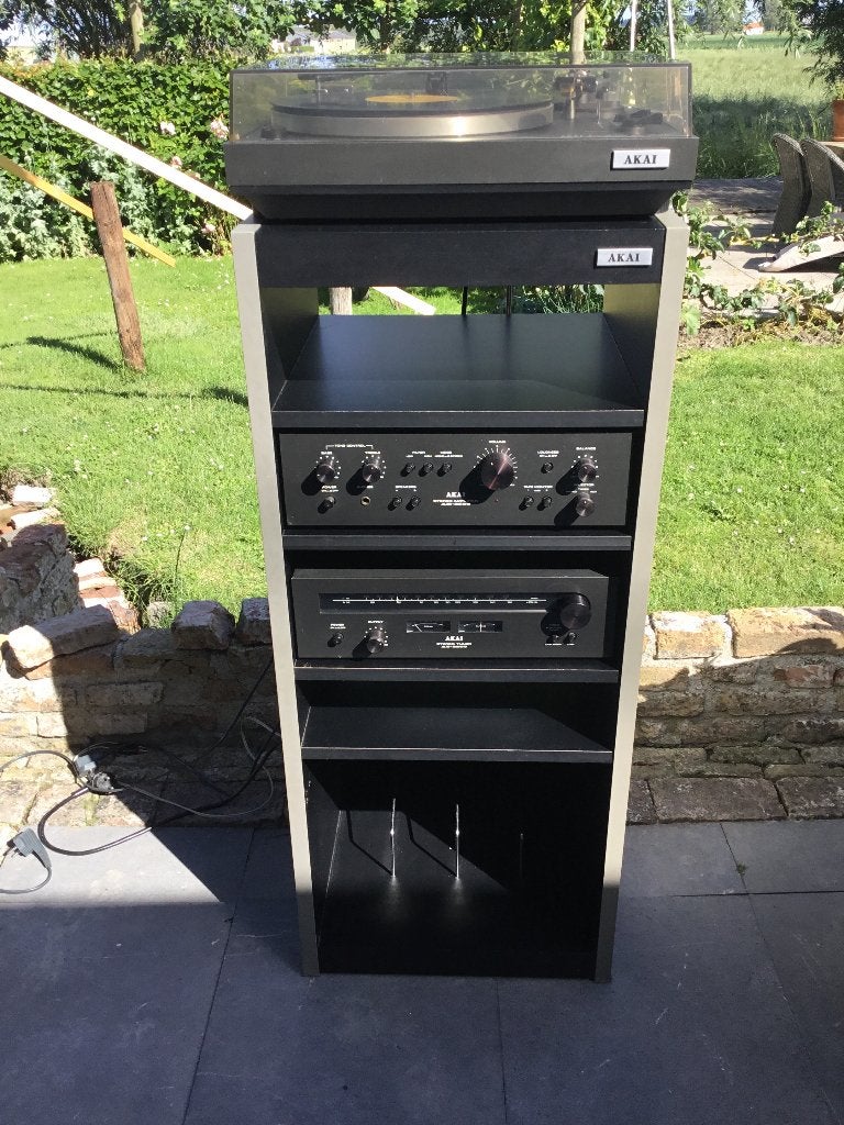 Akai Set met platenspeler en stereo tuner, Ophalen, Gebruikt, Tuner of Radio, Akai