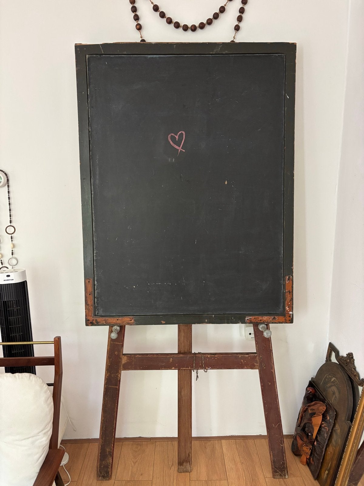 Antiek schoolbord met ezel - 99 x 129 cm, Antiek en Kunst, Ophalen of Verzenden, Overige thema's