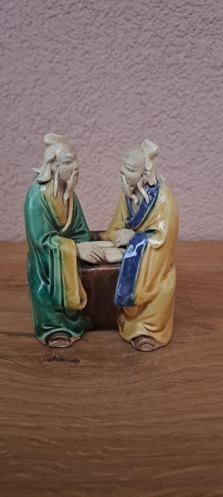Vintage Aziatische Wijzen Beeldje - Keramiek, Antiek en Kunst, Ophalen of Verzenden