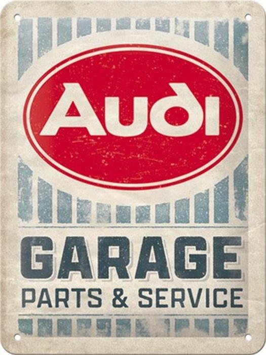 Audi garage parts and service relief reclamebord van metaal, Ophalen of Verzenden, Nieuw, Auto's