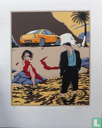 litho Jan Bosschaert fiat coupe gezocht, Ophalen of Verzenden