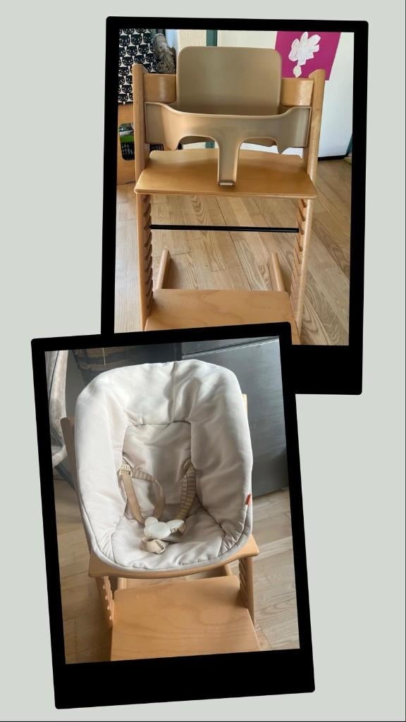 Stokke Tripp Trapp Set: Newborn Set & Baby Set, Ophalen of Verzenden, Zo goed als nieuw, Meegroeistoel, Stoelverkleiner
