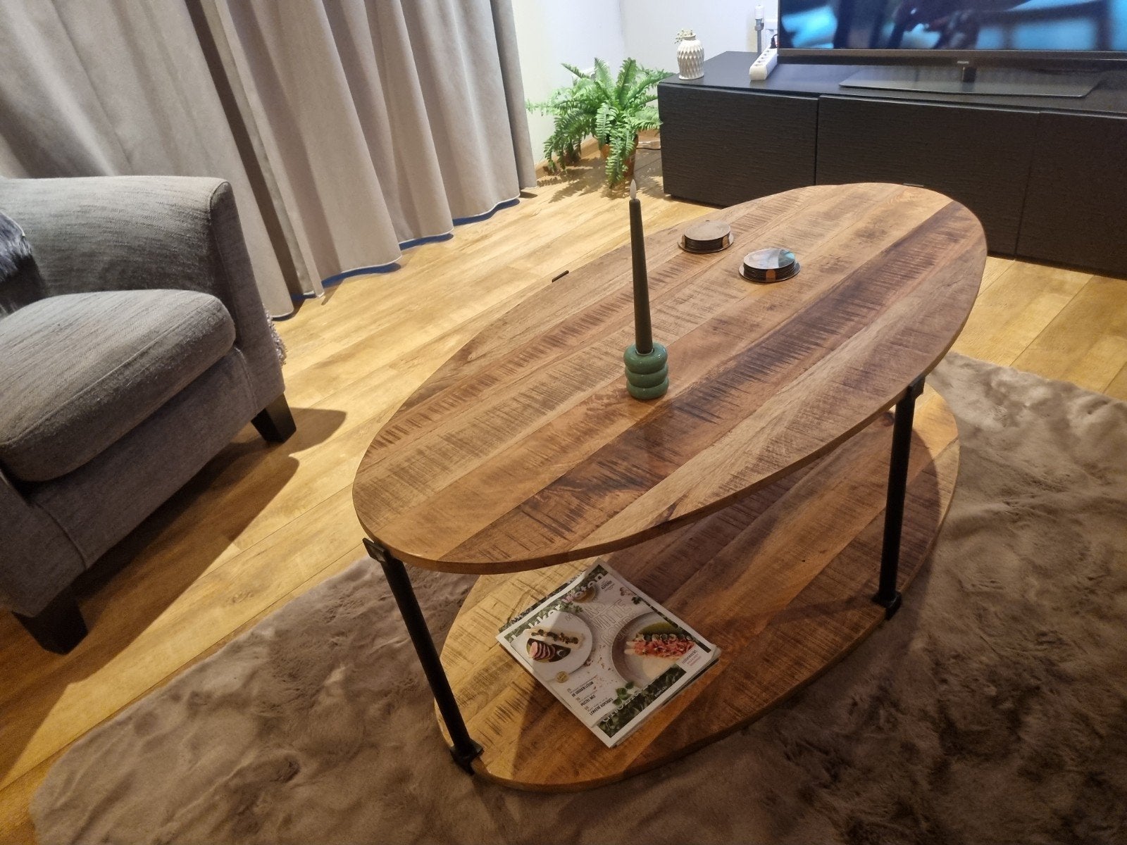Salon Tafel, Ophalen, 100 tot 150 cm, 50 tot 100 cm, Zo goed als nieuw