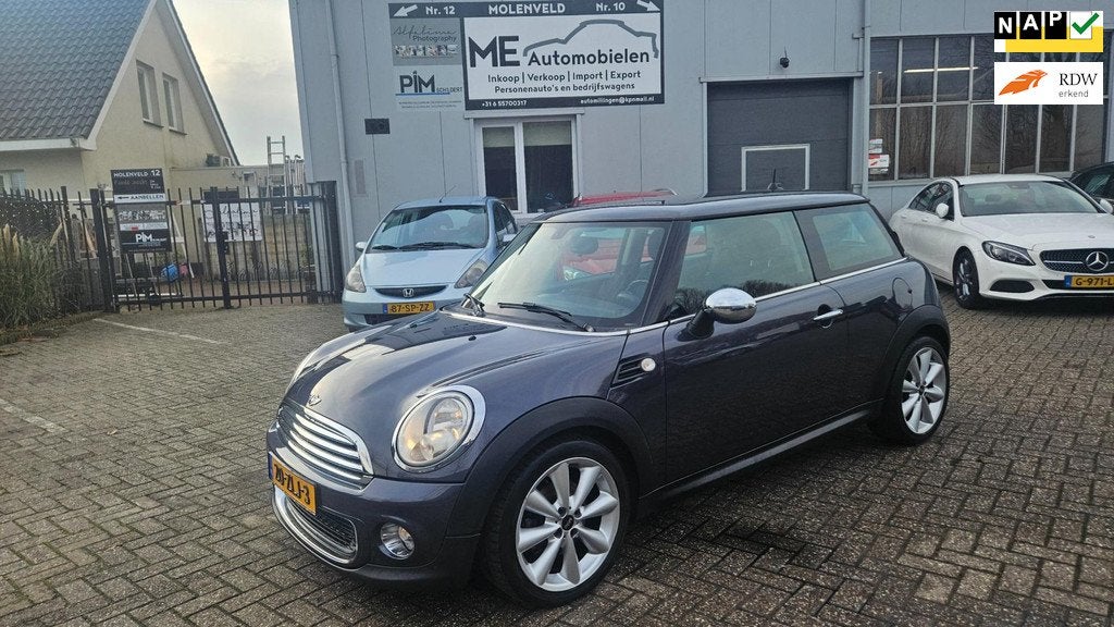 Mini Mini 1.6 One Business Line Navi/ Dusty Grey., Auto's, Voorwielaandrijving, Euro 5, Gebruikt, 4 cilinders