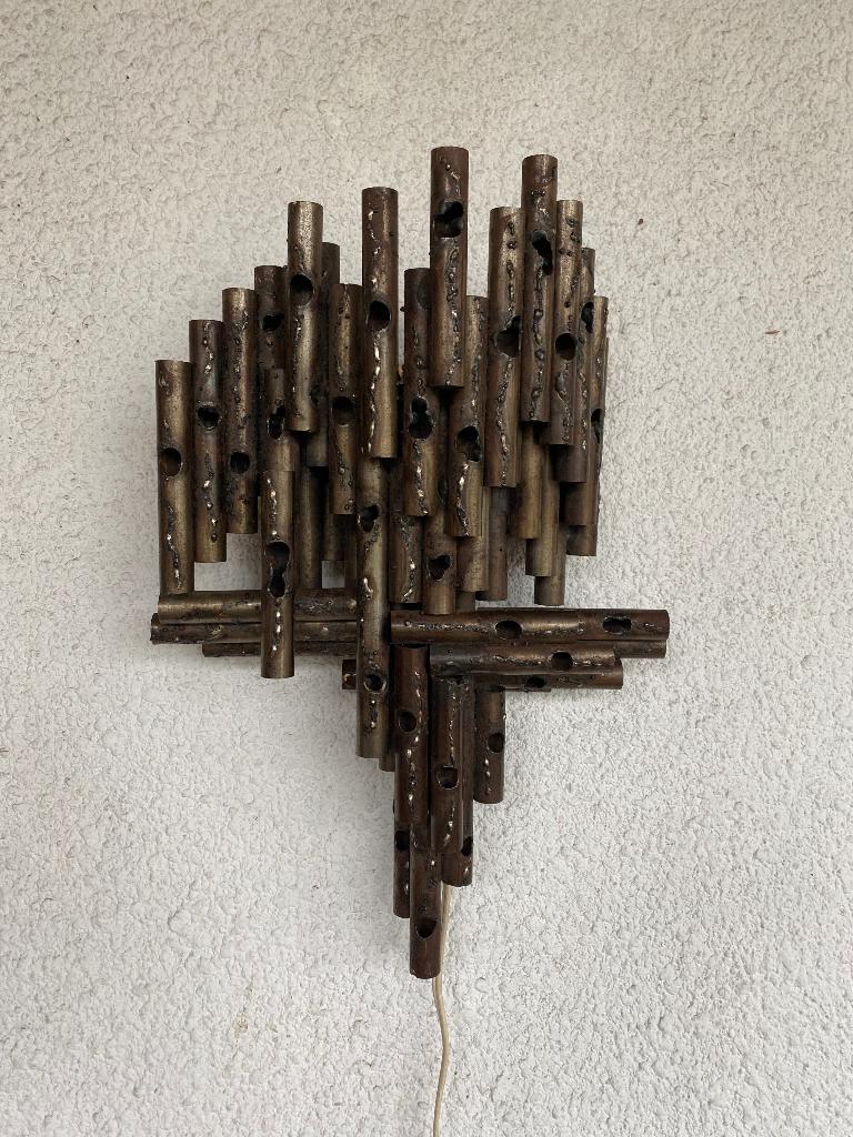 Marcello Fantoni Brutalistische wandlamp, Ophalen of Verzenden