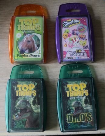 4 kaartspellen Top Trumps, Ophalen of Verzenden, Zo goed als nieuw