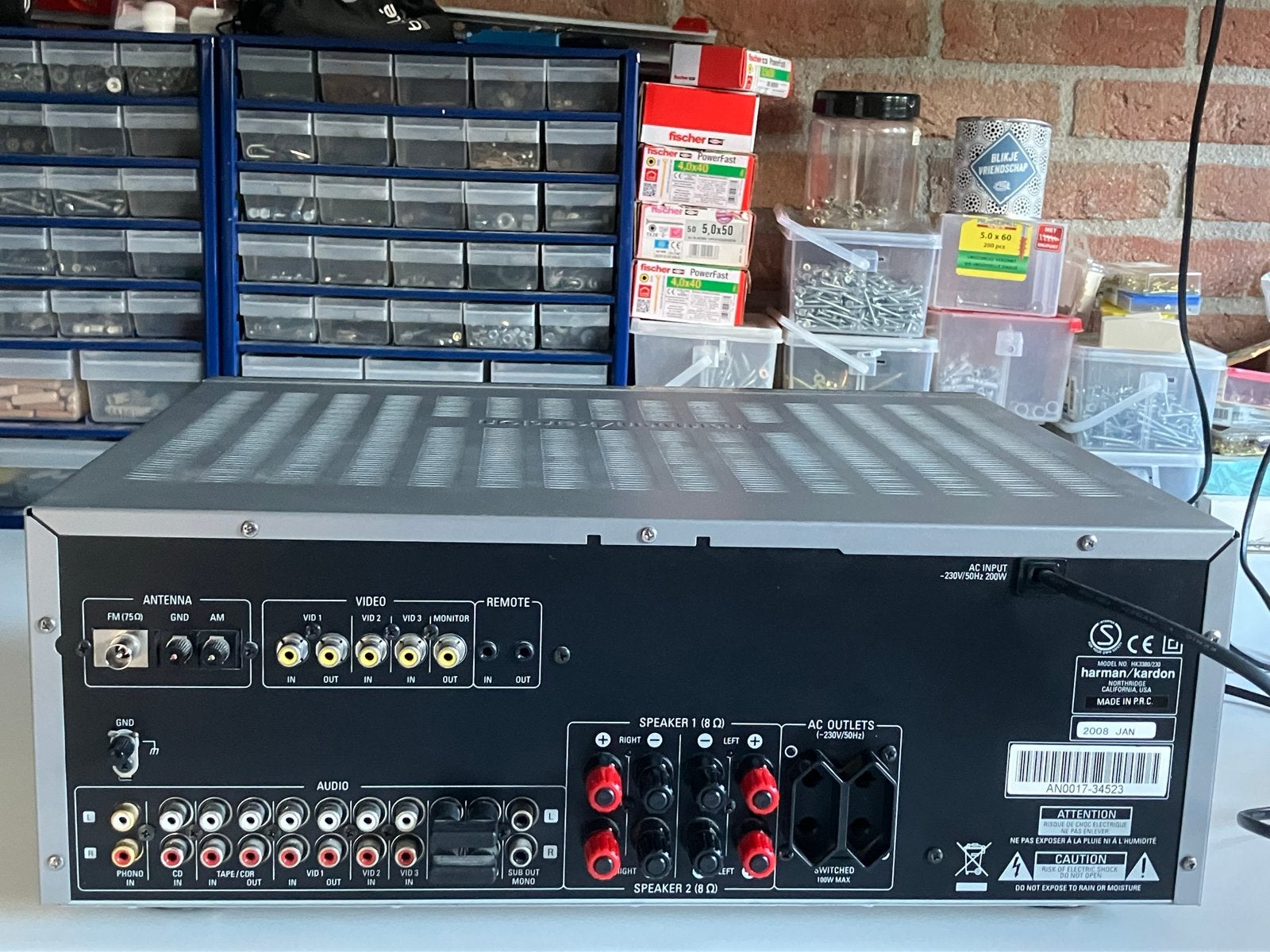 Harman Kardon HK 3380 Stereo Receiver - Uitstekende Staat, Overige merken, Ophalen of Verzenden, Zo goed als nieuw, 60 tot 120 watt