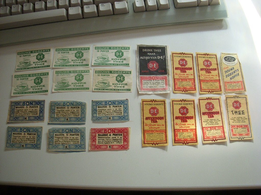 Leuk kaveltje ZEER oude waardepunten van Douwe Egberts, Antiek en Kunst, Curiosa en Brocante, Ophalen of Verzenden