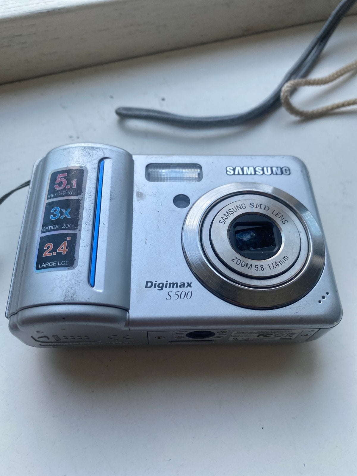 Samsung Digimax S500 Compactcamera - 5.1 MP, 3x optische zoo, Audio, Tv en Foto, Fotocamera's Digitaal, Ingebouwde flitser, Gebruikt
