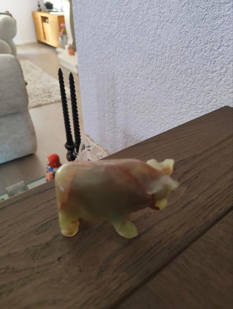 Onyx buffel koe, Ophalen of Verzenden, Zo goed als nieuw, Beeldje of Figuurtje