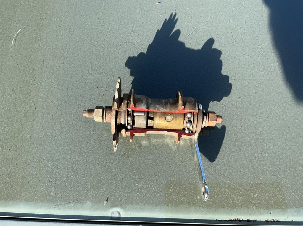 TORPEDO OPEN GEWERKTE ACHTERNAAF MET TERUGTRAP REM, Ophalen of Verzenden, Gebruikt, Oldtimerfiets, Wiel