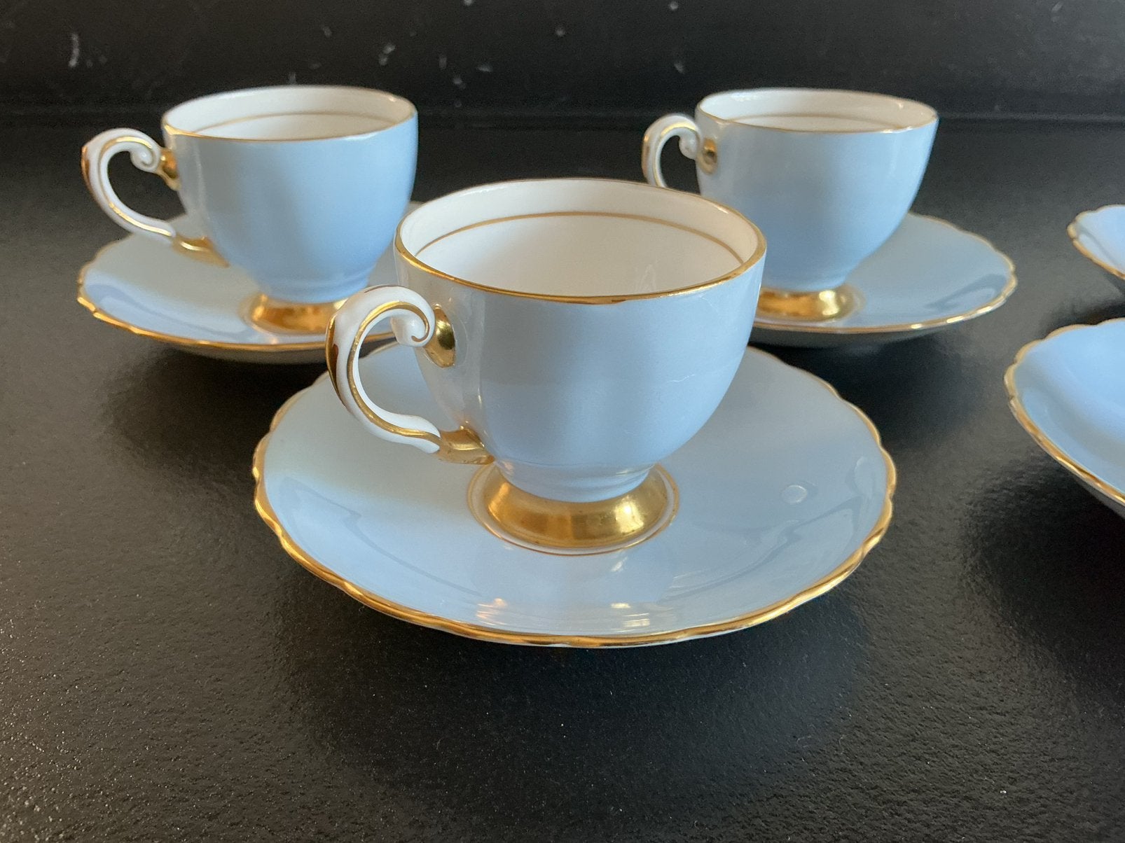 5 antieke espresso kopjes en schotels, Ophalen of Verzenden