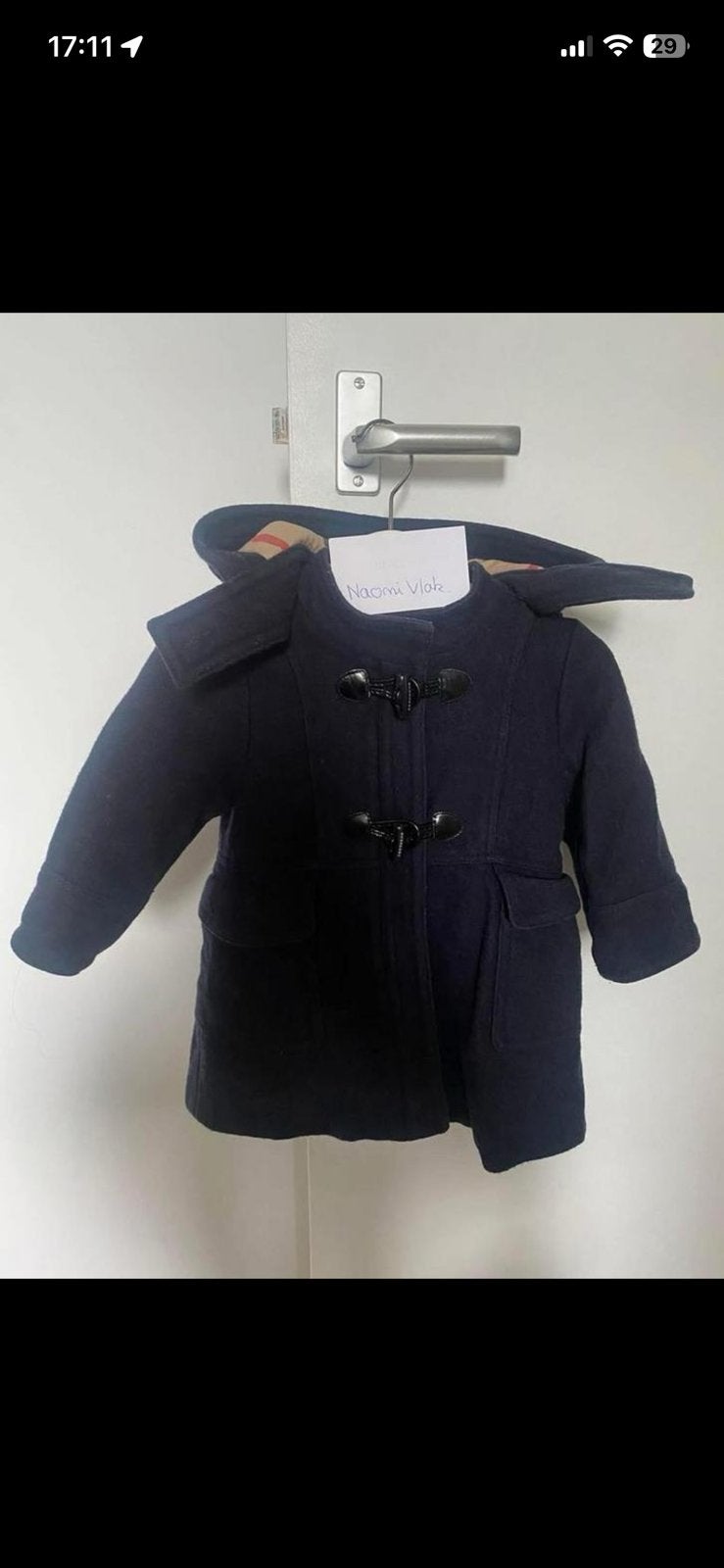 Originele Burberry jas, Kinderen en Baby's, Ophalen, Zo goed als nieuw, Jongetje of Meisje, Jasje