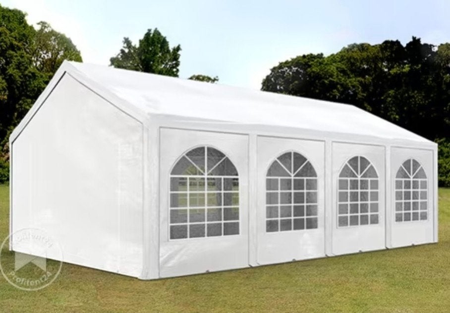 Paviljoen partytent 4x8 meter en 4x4 meter, Tuin en Terras, Partytenten, Ophalen, Gebruikt, Partytent, 8 meter of meer