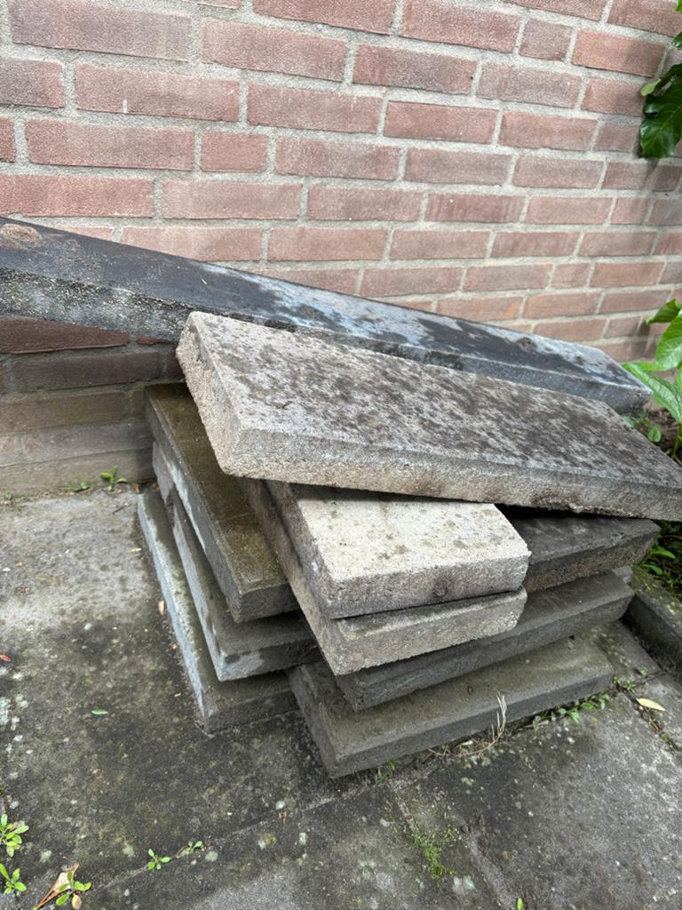 Gebruikte terrastegels van beton, Tuin en Terras, Ophalen, Gebruikt, 5 tot 10 m², Beton