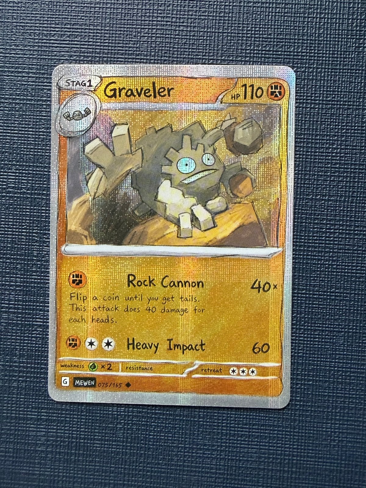 Graveler crazy fun card Pokémon, Verzenden, Zo goed als nieuw, Losse kaart
