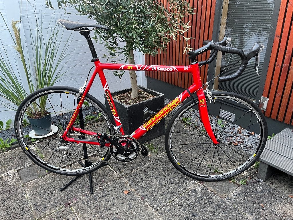 Cannondale Saeco Teambike - nieuwstaat - Mavic Ksyrium elite, 28 inch, Velgrem, Aluminium, Zo goed als nieuw