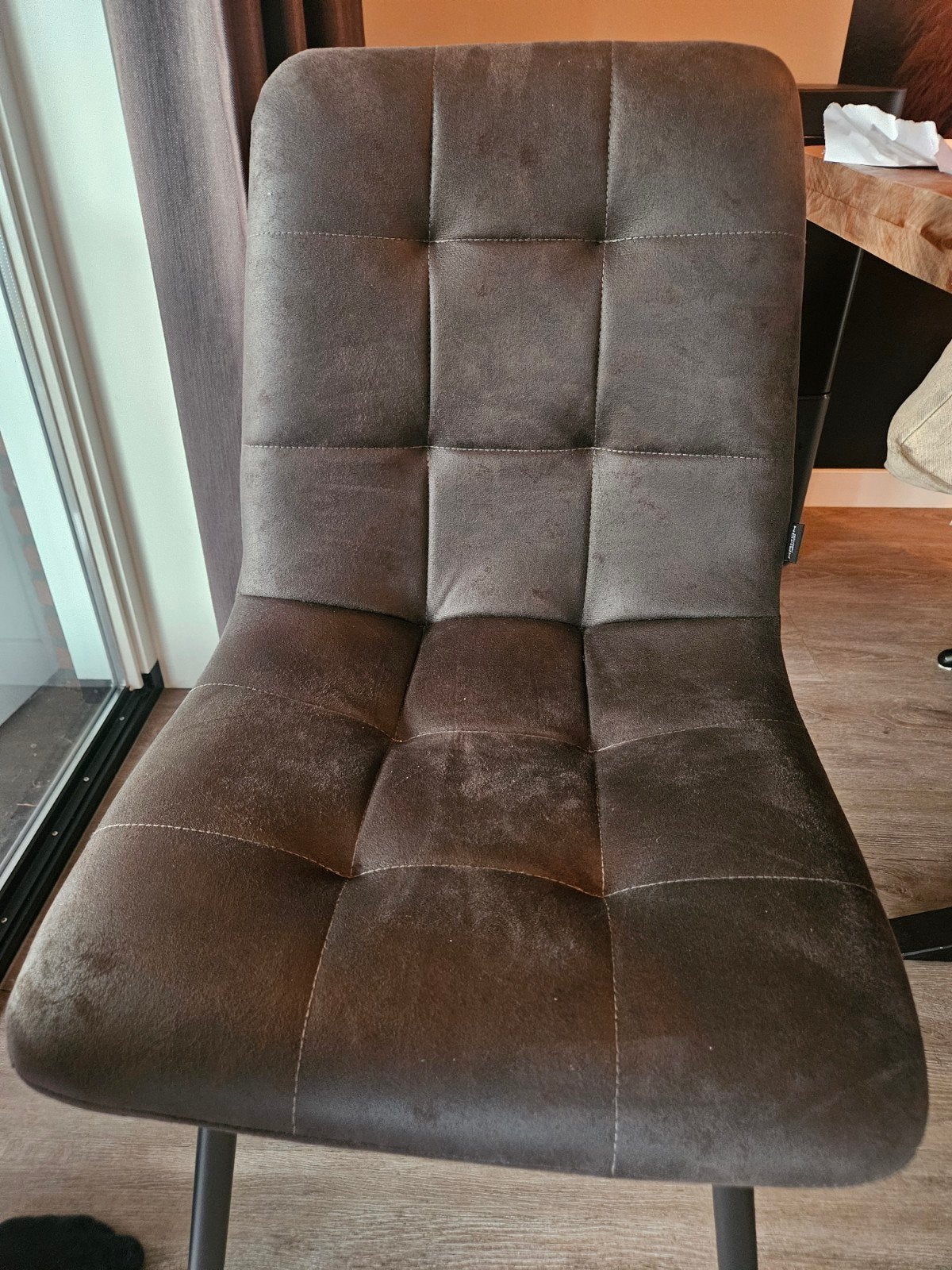 Nieuwe Mahom eetkamerstoelen - Antraciet, Bruin, Nieuw, Ophalen of Verzenden, Stof
