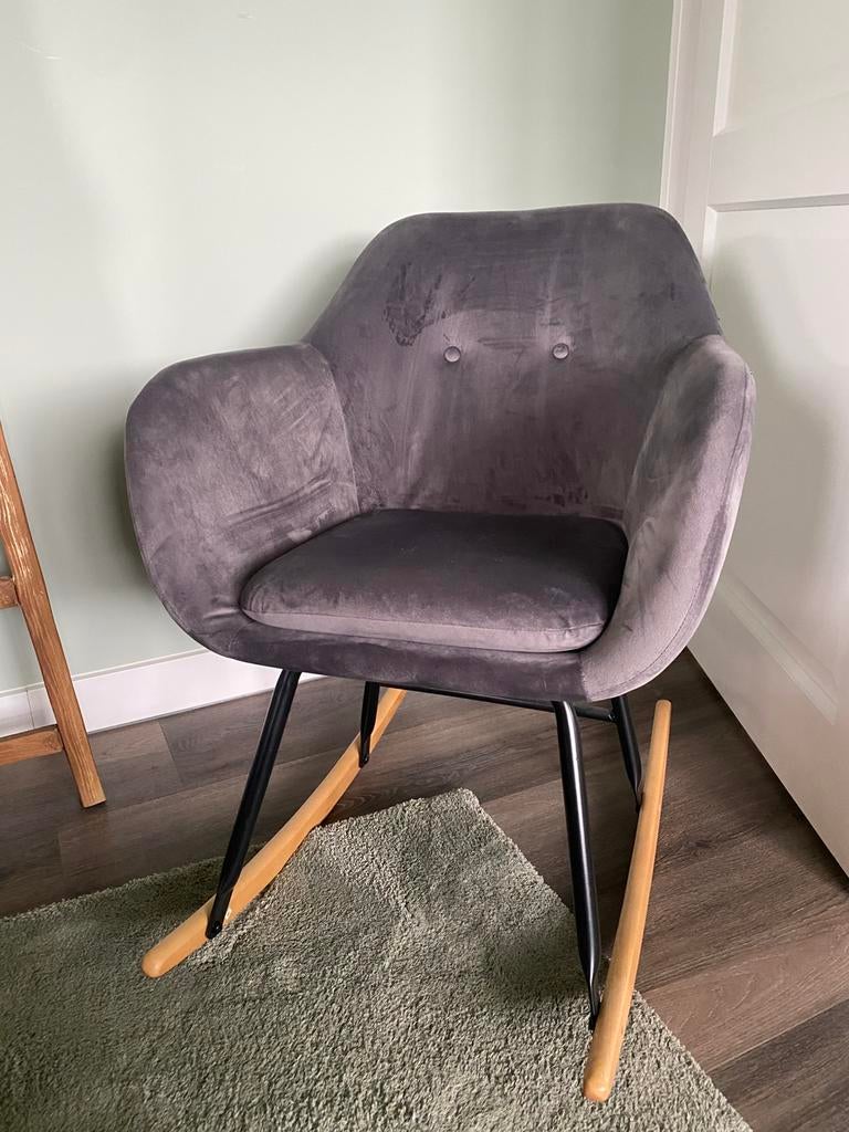 Schommelstoel, Huis en Inrichting, Fauteuils, Ophalen, 75 tot 100 cm, Zo goed als nieuw, Stof