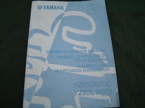 Yamaha YZ85 LC LW 2002 motorcycle owner's service manual, Ophalen of Verzenden, Yamaha