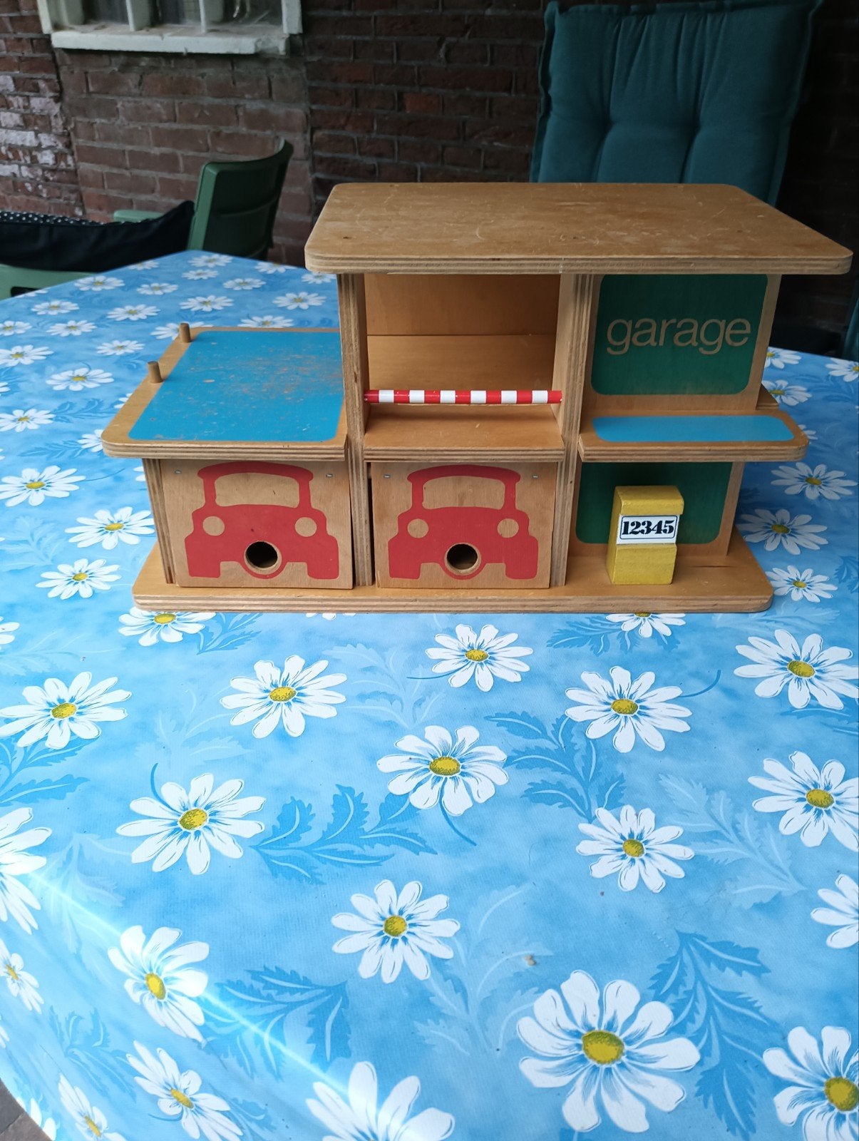 Houten speelgoedgarage SIO, vintage, Kinderen en Baby's, Speelgoed | Houten speelgoed, Ophalen