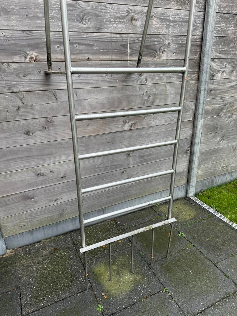 Rvs zwembadtrap, Tuin en Terras, Ophalen, Zo goed als nieuw, Ladder