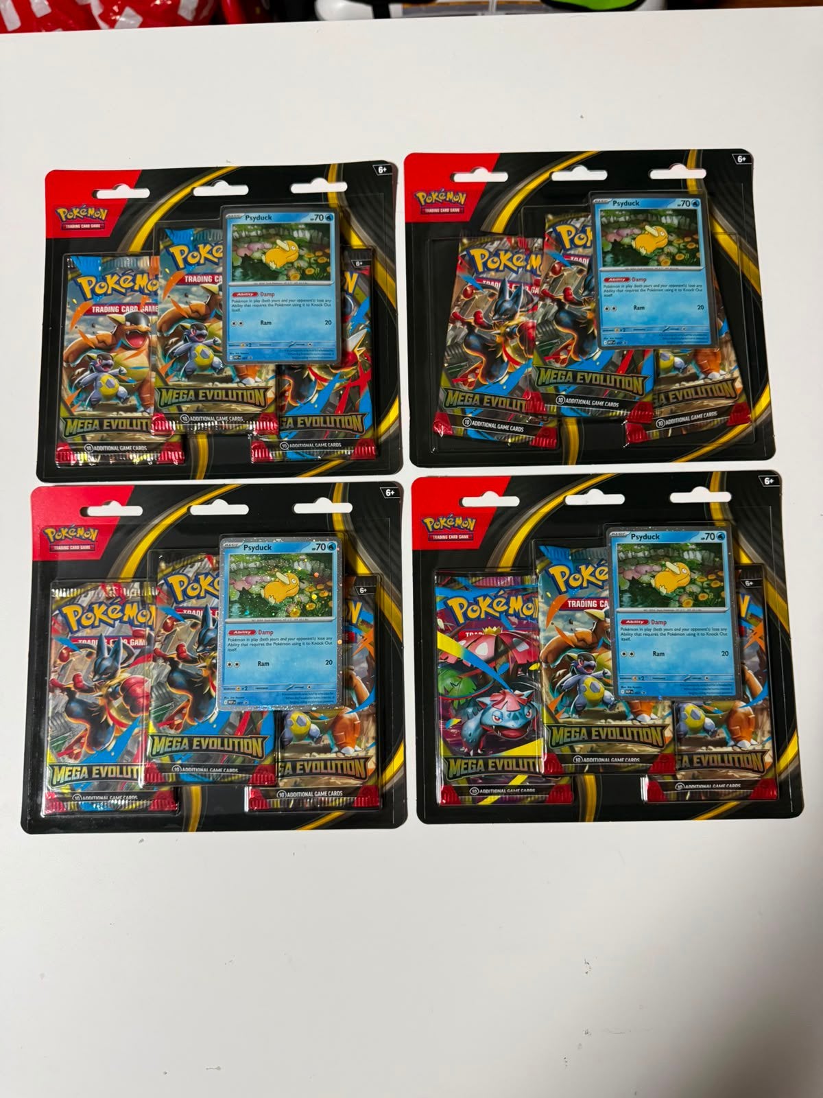 Mega Evolution 3 Pack Blister Psyduck, Ophalen of Verzenden, Zo goed als nieuw
