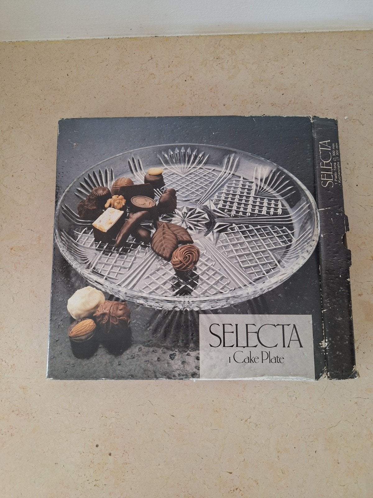 Vintage Selecta Taartplaat / Serveerschaal, Antiek en Kunst, Antiek | Glas en Kristal, Ophalen of Verzenden