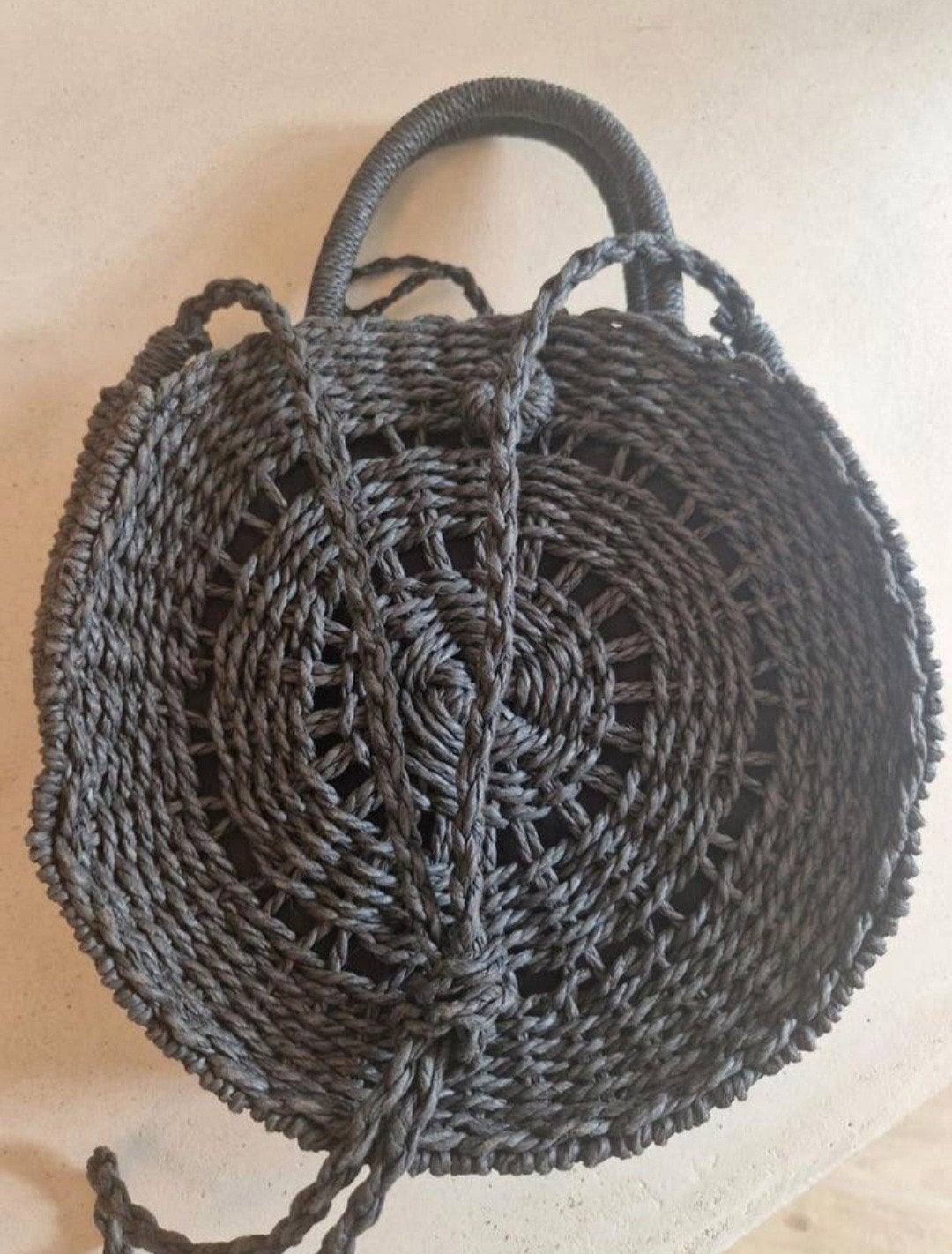 Rieten tas • Zwart • Primarkt, Ophalen of Verzenden, Zwart, Handtas